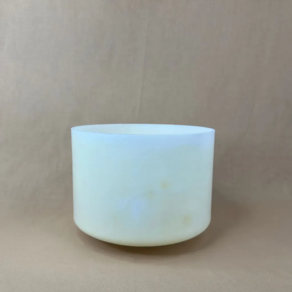 [2142] [#2142] 8" Calcium Infused Quartz Crystal Singing Bowl | 4F#-12 | 367 Hz