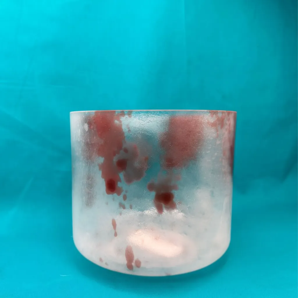 [2158] [#2158] 6.5" Dragon's Blood Infused Quartz Crystal Singing Bowl | 4G-44 | 382 Hz