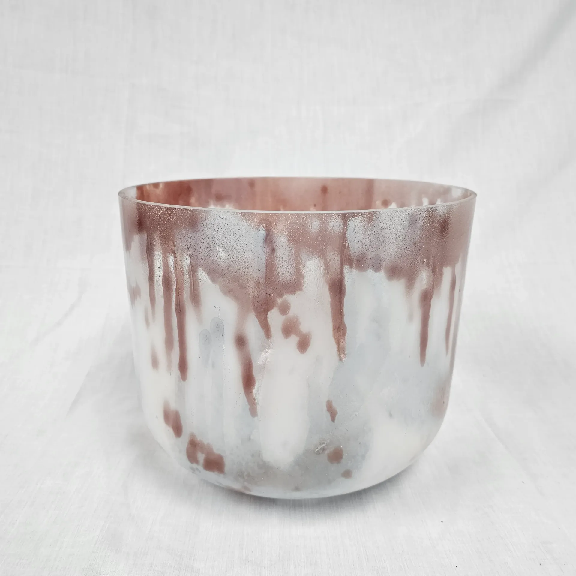 [#2524] 10" Dragon's Blood Tree Resin Infused Quartz Crystal Singing Bowl | 3G#-14 | 205 Hz
