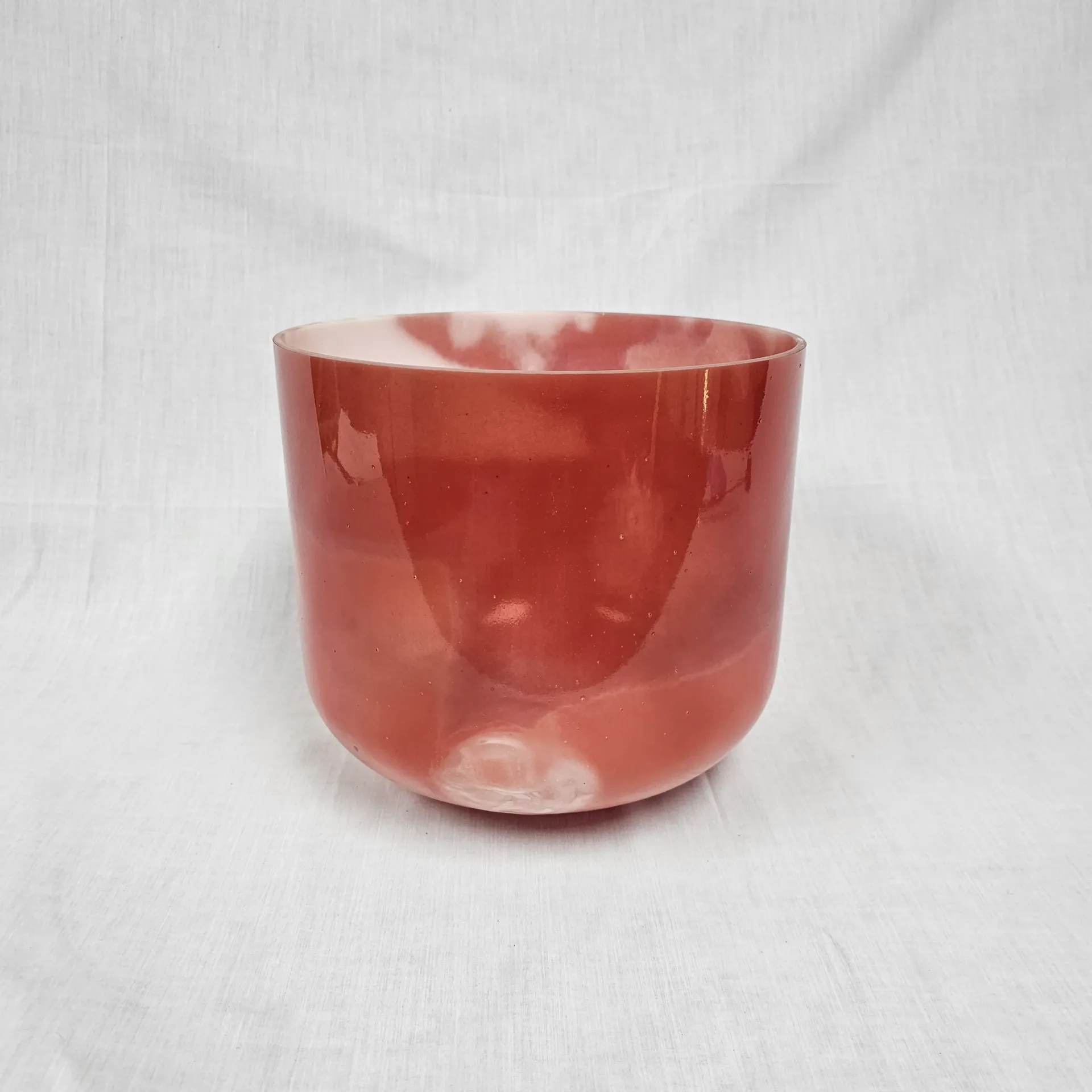 [#2624] 10" Halite Infused Quartz Crystal Singing Bowl | 3G#+26 | 210 Hz | Restored